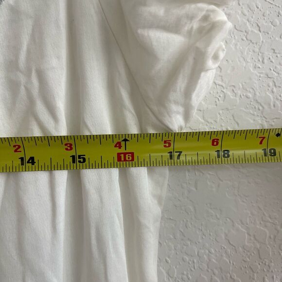 Max Studio MSSP Dress Small White Cotton Silk Blend Cottagecore Feminine Boho - Picture 5 of 6